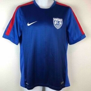 Nike Mens Team USA Soccer Jersey  Dri-Fit Blue Red